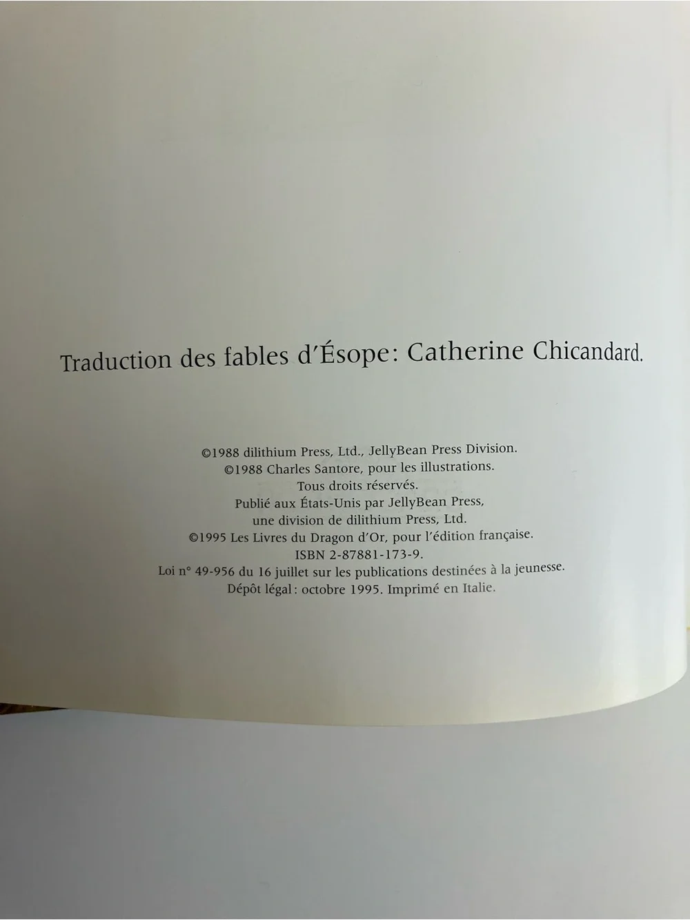 Livre vintage Fables d'Esope et de La Fontaine Charles Santore 1995 Littérature - Picture 5 of 17